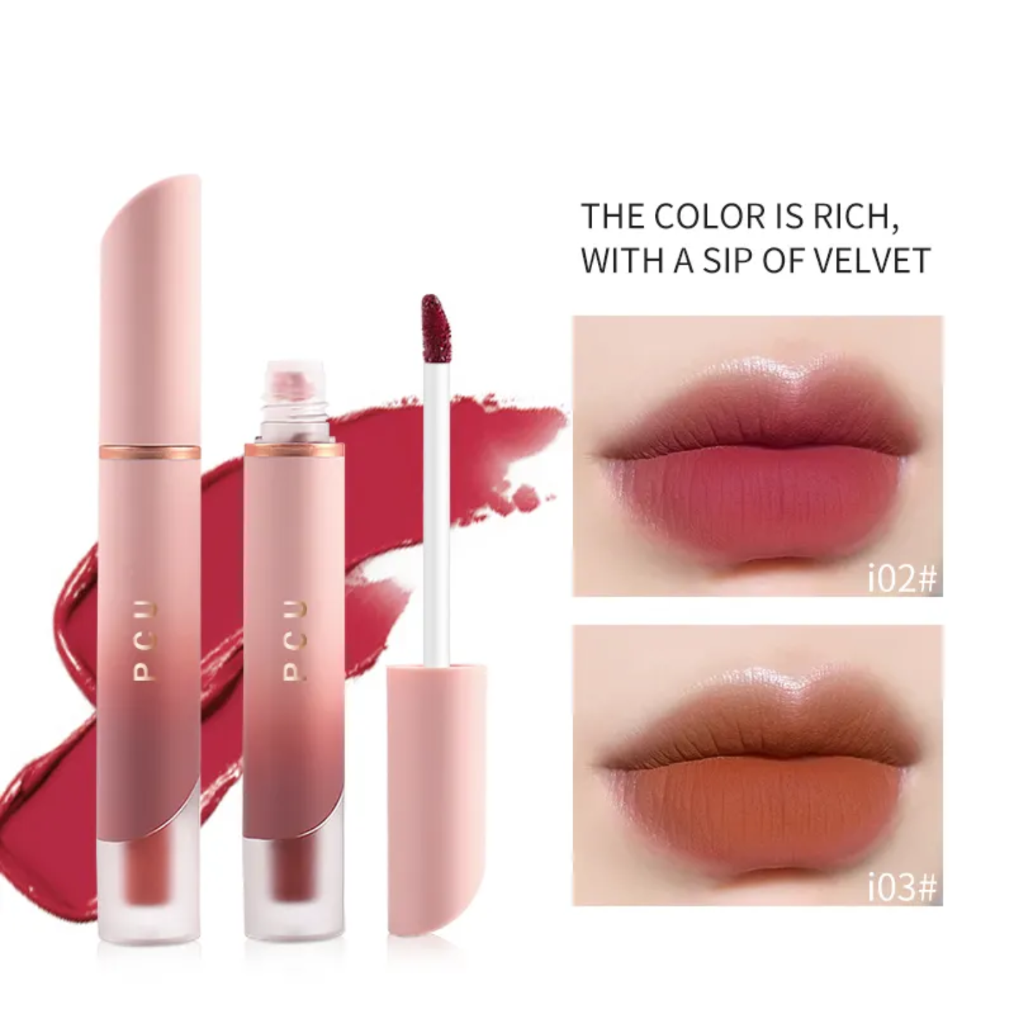 Rich color A sip of velvet 6 colors available-matte lip glaze at will