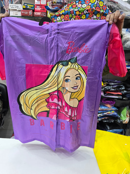Barbie Print Raincoat for Girls