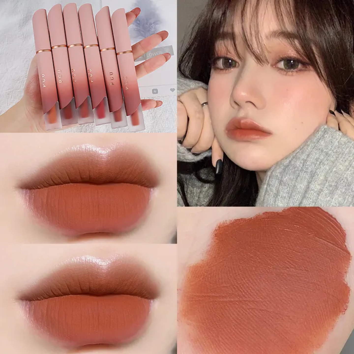 Rich color A sip of velvet 6 colors available-matte lip glaze at will