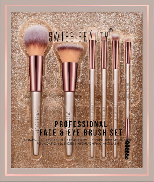 Professional Eye and face makeup brushes set.